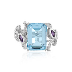 Bague en argent et Topaze bleu ciel