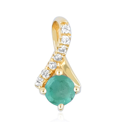 Pendentif en or et Emeraude de Zambie