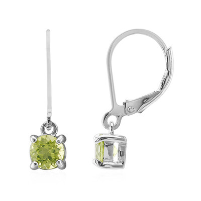 Boucles d'oreilles en argent et Péridot de Birmanie