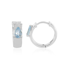 Boucles d'oreilles en argent et Aigue-marine