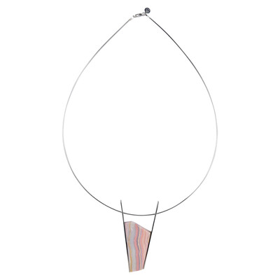 Collier en argent et Agate dentelle