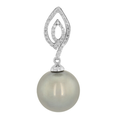 Pendentif en or et Perle de culture de Tahiti (M de Luca)