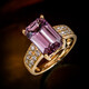 Bague en or et Diaspora rose (AMAYANI)