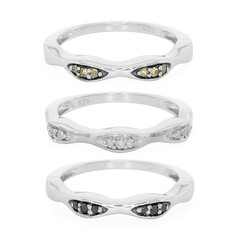 Bague en argent et Diamant noir