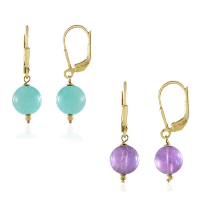 Boucles d'oreilles en argent et Amazonite