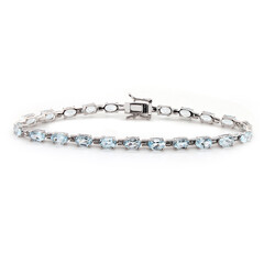 Bracelet en argent et Topaze bleu ciel