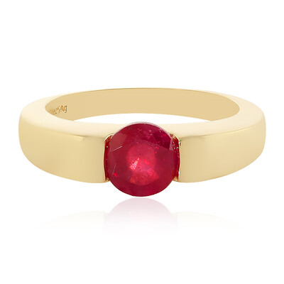 Bague en argent et Rubis de Madagascar
