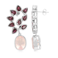 Boucles d'oreilles en or et Quartz rose d'Angelandia