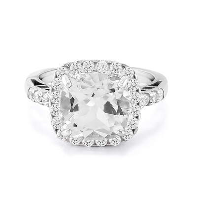 Bague en argent et Topaze blanche
