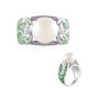 Bague en argent et Perle blanche de culture d'eau douce (Adela Silber)