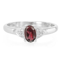 Bague en argent et Rhodolite du Brésil