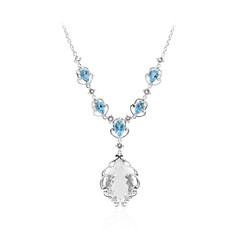 Collier en argent et Topaze blanche