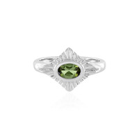 Bague en argent et Tourmaline verte