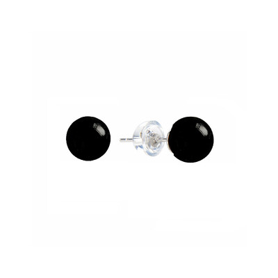 Boucles d'oreilles en argent et Tourmaline noire