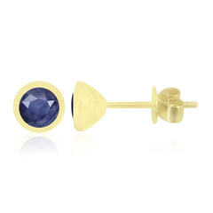 Boucles d'oreilles en or et Saphir bleu
