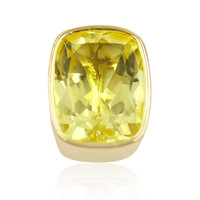 Pendentif en argent et Citrine jaune citron