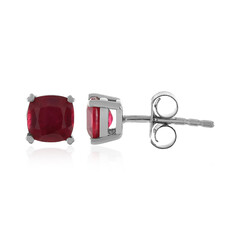 Boucles d'oreilles en argent et Rubis de Madagascar