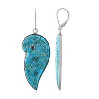 Boucles d'oreilles en argent et Turquoise bleue de Mohavie (Art of Nature)