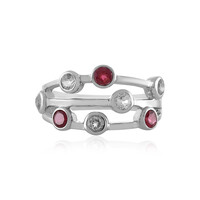 Bague en argent et Rubis de Madagascar