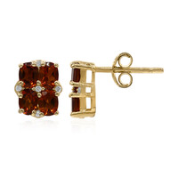 Boucles d'oreilles en argent et Citrine Madère