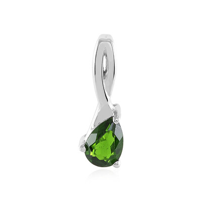 Pendentif en argent et Diopside de Russie
