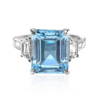 Bague en argent et Topaze bleu ciel