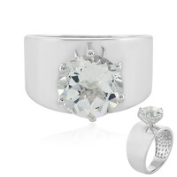 Bague en argent et Topaze blanche