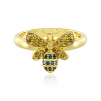 Bague en argent et Diamant jaune PK
