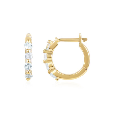 Boucles d'oreilles en argent et Aigue-marine