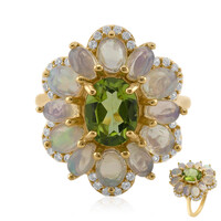 Bague en argent et Péridot de Birmanie