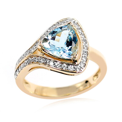 Bague en or et Aigue-marine Ofiki