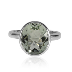 Bague en argent et Améthyste verte