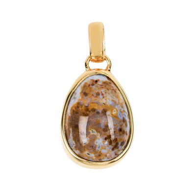 Pendentif en argent et Jaspe Océan