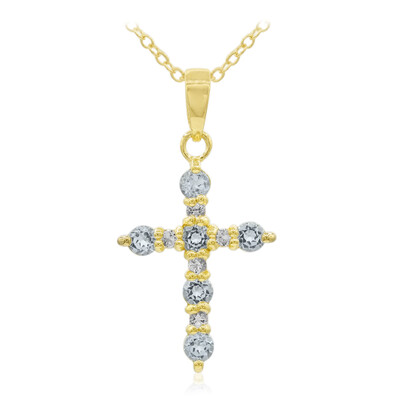 Collier en argent et Topaze bleu ciel