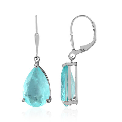 Boucles d'oreilles en argent et Quartz bleu pastel
