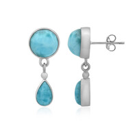 Boucles d'oreilles en argent et Larimar