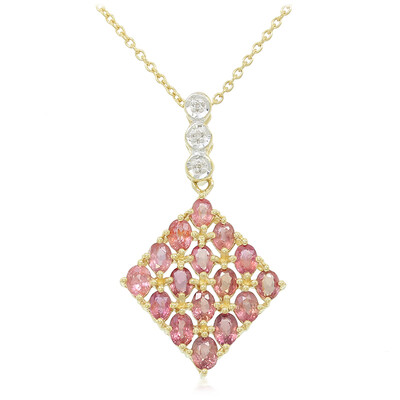 Collier en or et Saphir Padparadscha non chauffé (AMAYANI)