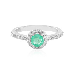 Bague en argent et Emeraude de Russie