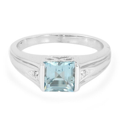 Bague en argent et Topaze bleu ciel