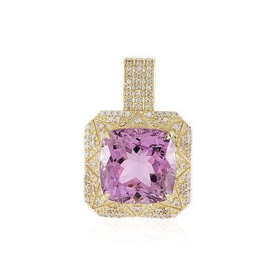 Pendentif en or et Kunzite du Brésil