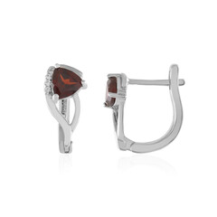 Boucles d'oreilles en argent et Grenat du Mozambique