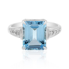 Bague en argent et Topaze bleu ciel