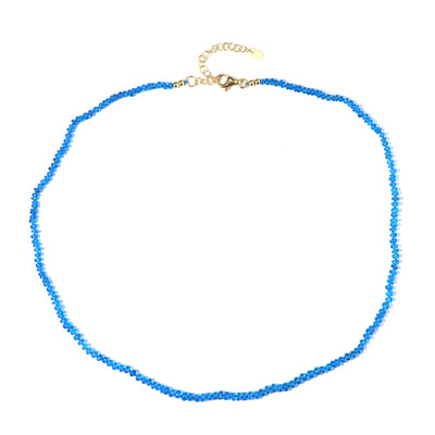 Collier en argent et Apatite bleu néon (Adela Silber)