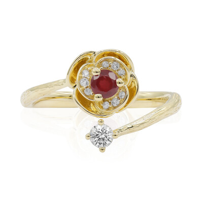 Bague en or et Rubis AAA du Mozambique (CIRARI)