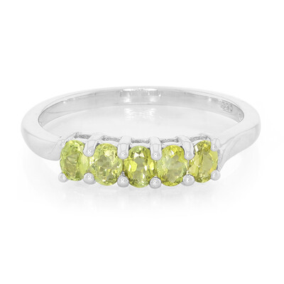 Bague en argent et Tourmaline cuprifère