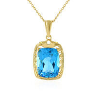 Collier en argent et Topaze bleu Suisse