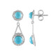 Boucles d'oreilles en argent et Turquoise Sleeping Beauty