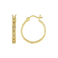 Boucles d'oreilles en argent et Diamant jaune I2