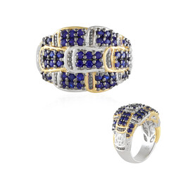 Bague en argent et Spinelle bleu cobalt (Gems en Vogue)