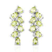 Boucles d'oreilles en argent et Péridot